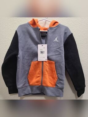 Jordan Gray, Black & Orange Boys' Zip Hoodie 4T